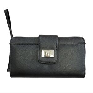 Unbranded Black Faux Leather 14 Card Holder 9 Compartment Hand Bag/Wallet.